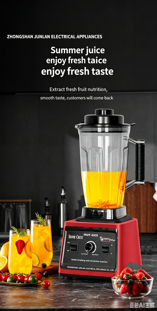 Commercial Blender, for Breakfast Shops, Make Soymilk, Household Use for Juicing & Mixing, High‑Power Large‑Capacity Food Processor