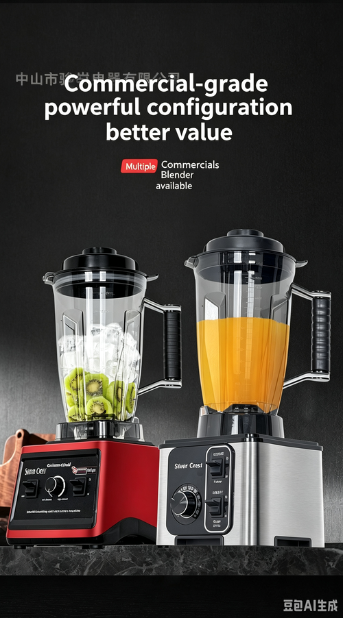 Commercial Blender, for Breakfast Shops, Make Soymilk, Household Use for Juicing & Mixing, High‑Power Large‑Capacity Food Processor