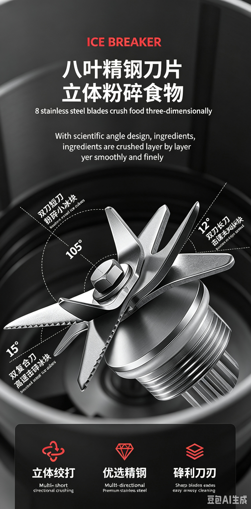 Commercial Blender, for Breakfast Shops, Make Soymilk, Household Use for Juicing & Mixing, High‑Power Large‑Capacity Food Processor