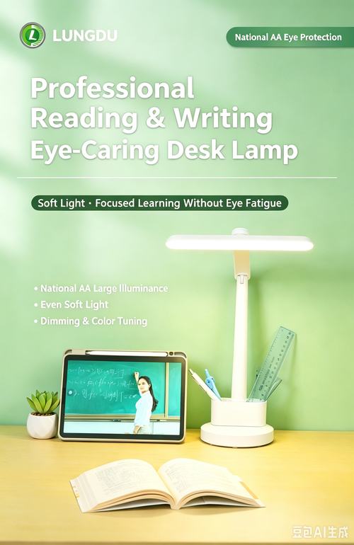 DUNDU AA‑Grade Eye‑Caring Desk Lamp, Kids‑Specific Reading Light, Foldable Bedside Lamp for College Dorm, Home Use Desk Lamp