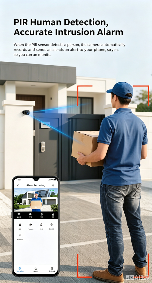 WiFi Security Camera, 1080P HD Smart Wireless Surveillance Camera with Night Vision