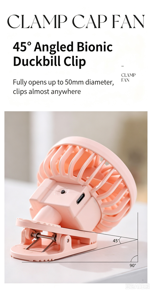 Multi‑Functional Clip‑on Hat Solar Charging Fan, Portable USB Rechargeable Fan for Travel, Outdoor Mountaineering & Desktop Use