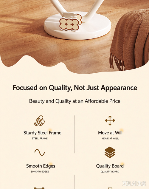 Balcony Side Table, Sofa End Table for Living Room, Small Round Table for Small Space, Internet-famous Cream Style Nightstand, Light Luxury Storage Rack