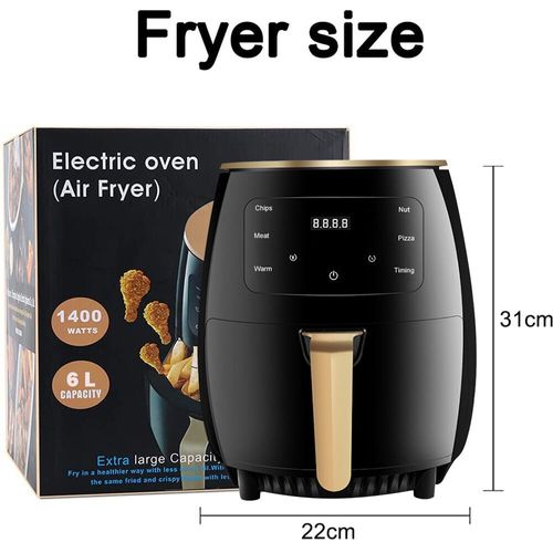 6L Air Fryer, Multi-functional Smart Touchscreen Oven, Large Capacity Air Fryer for French Fries, Electric Deep Fryer
