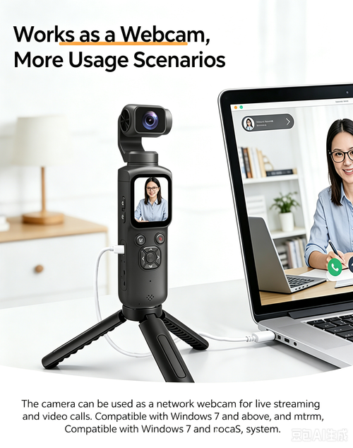 New 4K Hand‑Held Action Camera, Outdoor Face‑Tracking Shooting, High‑Definition Pocket Gimbal Camera