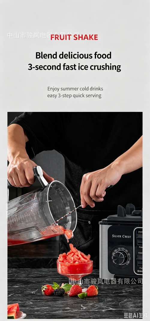 Commercial Blender, for Breakfast Shops, Make Soymilk, Household Use for Juicing & Mixing, High‑Power Large‑Capacity Food Processor