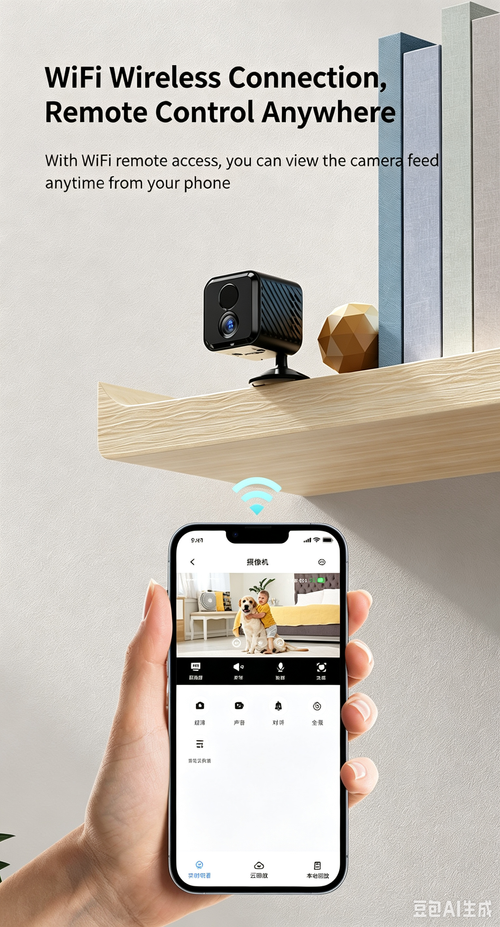 WiFi Security Camera, 1080P HD Smart Wireless Surveillance Camera with Night Vision