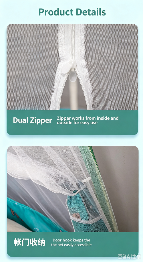 No‑Installation Mosquito Net with Dust‑Proof Top, Thickened & High‑Density Mesh, Protects Against Mosquito Bites, Home Use, Clearance Sale