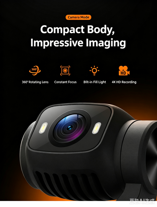 Handheld action camera, stabilization camera for portable shooting and cycling recording.