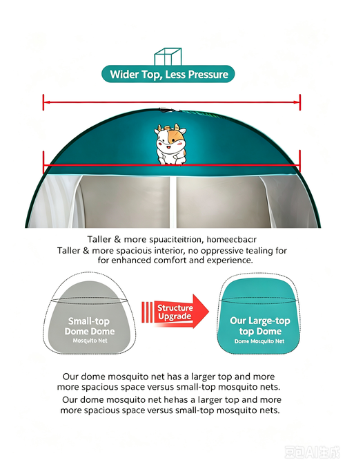No‑Installation Mosquito Net with Dust‑Proof Top, Thickened & High‑Density Mesh, Protects Against Mosquito Bites, Home Use, Clearance Sale