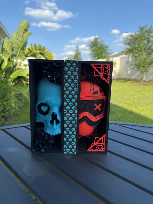🔥Last Day 50% OFF -💀Mask and Skull Book Nook set | Bookshelf Decor | Dark Romance