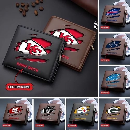 Personalized NFL Leather Wallet