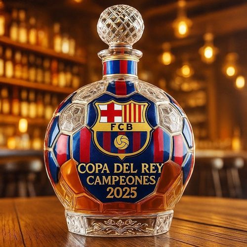 Barcelona 2025 Copa del Rey Champion Whiskey Bottle