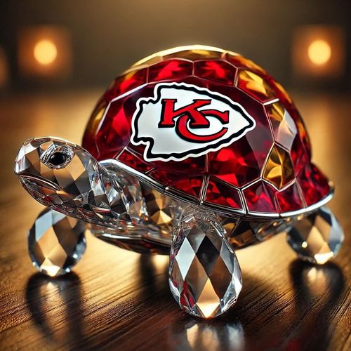 Football Swarovski Crystal Turtle Figurine