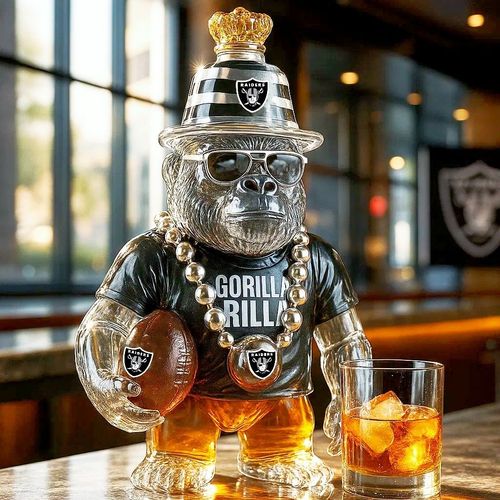 Las Vegas Raiders Gorilla Rilla Whiskey Bottle