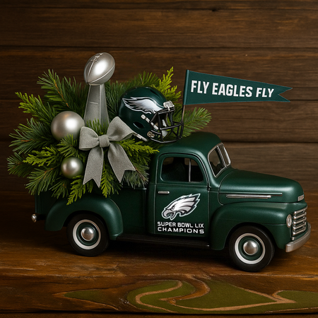 Eagles Super Bowl LIX Championship Christmas Vintage Truck