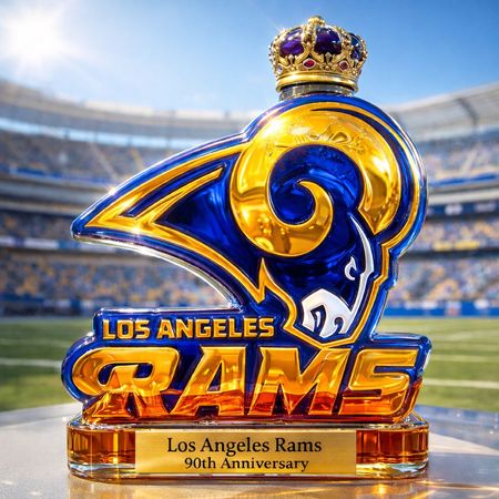 RAMS 90th Anniversary Whiskey Bottle