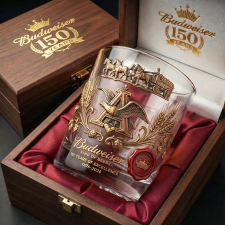 PRE-ORDER Budweiser 150 Years of Excellence Anniversary Glass
