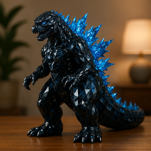 Swarovski crystal godzilla figurine