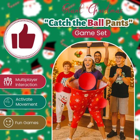 Giant Christmas Catch the Ball Pants Game Set