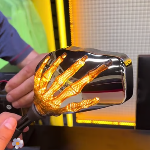 LED ghost claw rearview mirror