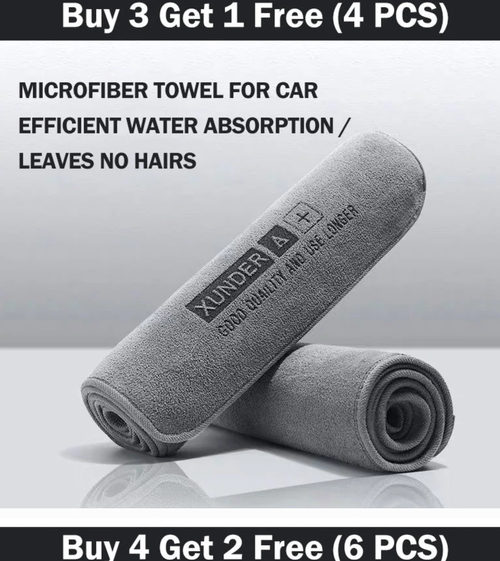 Microfiber Towel for Car - Effective Water Absorption & Leaves No Trace