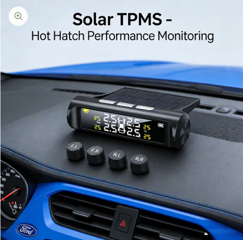 🚗Solar Real-Time Four-Wheel Display Tire Pressure Monitor