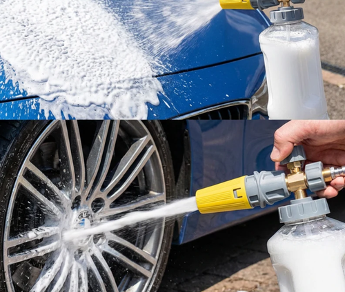 🧼 50% OFF NOW! 🚗 High-Pressure Foam Cannon – Thick Foam Coverage, Adjustable Spray & Fits All Standard Pressure Washers 💦