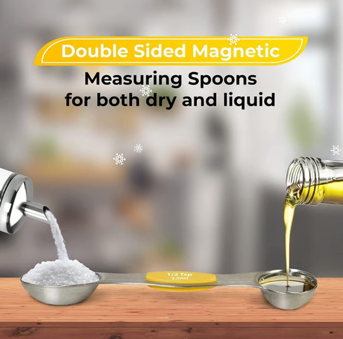 Stainless Steel Magnetic Measuring Spoons Set
