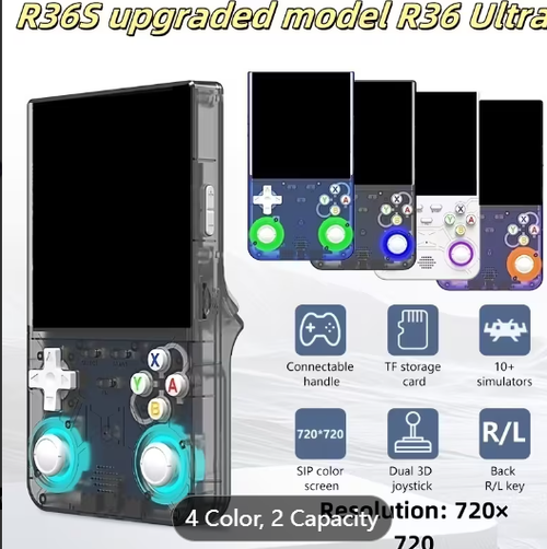 2026 upgraded R36 ultra-portable handheld game console
