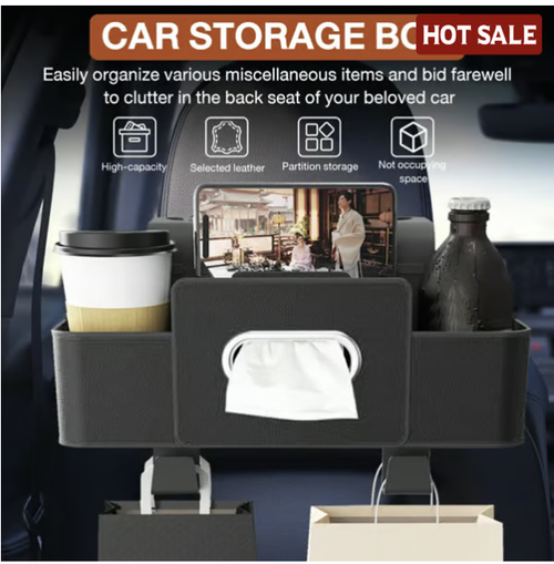 3-in-1 Car Backseat Organizer – Keep Your Ride Clean & Organized!（Buy one get one free）