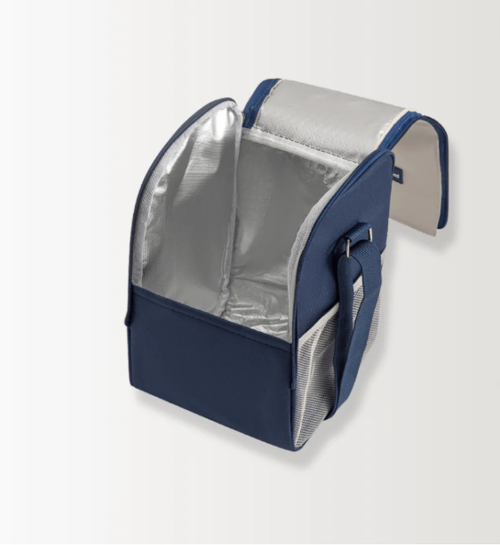 Multifunctional Double Zipper Thermal Lunch Bag with Shoulder Strap