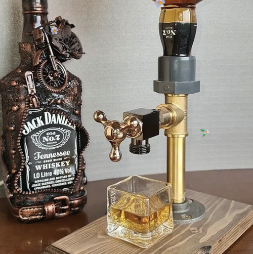 Liquor Alcohol Whiskey Wood Dispenser