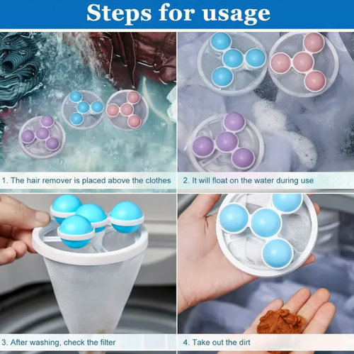 laundry detergent, clothes filter bag, washing machine hair filter ball（One photo, three rewards.）