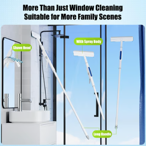 🔥 Squeegee for Window Cleaning with Spray