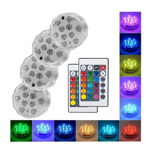 💥Buy one, get three free—end up with four💥Submersible LED Pool Lights (RF Remote Control )