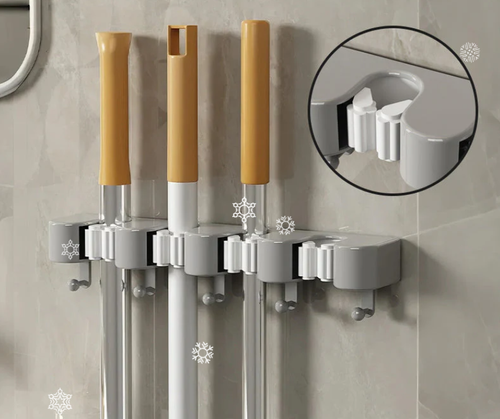 Wall-Mounted Mop & Broom Holder