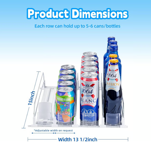 Baraiser Self-Pushing Soda Can Dispenser for Refrigerator