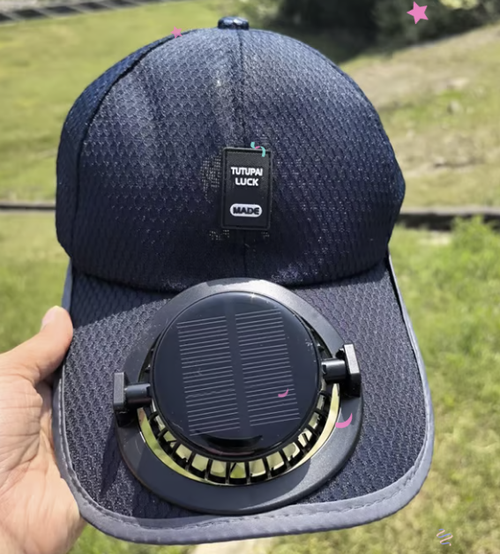 Solar Rechargeable Peaked Cap