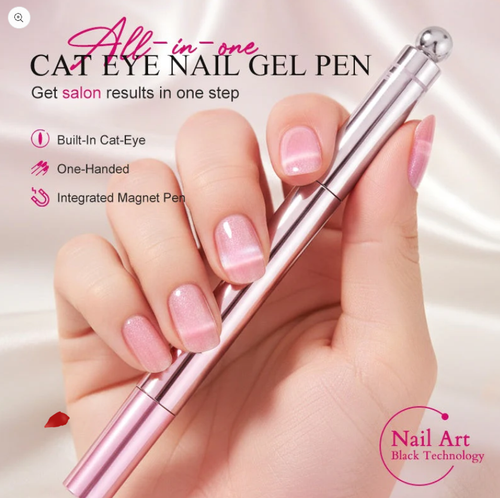 🥳2026 HOT SALE 49% OFF!🥳💞Buy 1 Get 1 Free!💝💫All-in-One Cat Eye Nail Gel Pen – Get a hypnotic cat-eye effect in one stroke! Magnetic gel, lasting shine, salon magic at home. 🖤🌌