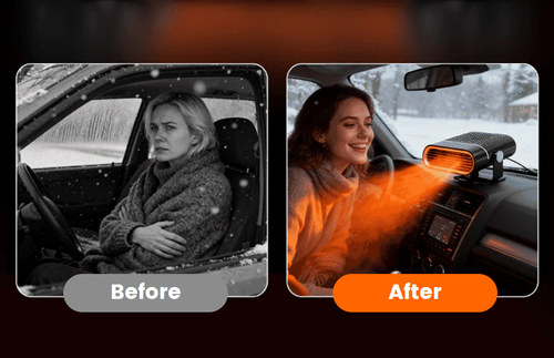 Car heater defrosting