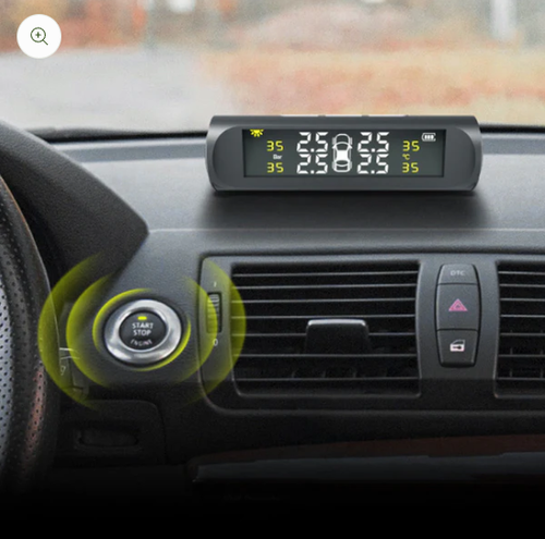 🚗Solar Real-Time Four-Wheel Display Tire Pressure Monitor