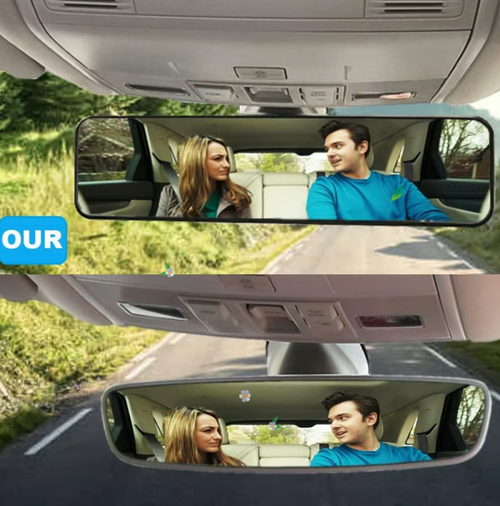 Universal Interior Clip On Panoramic Rearview Car Wide Angle Mirror