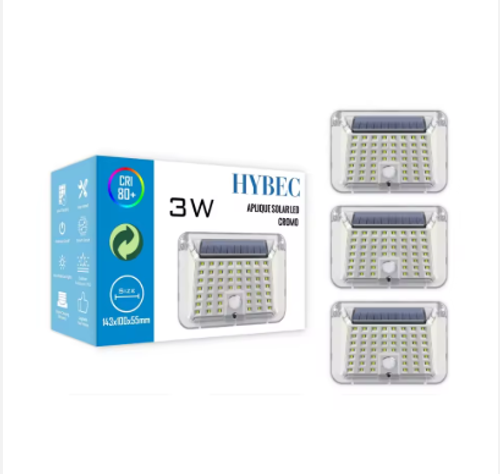 Highlux Nice Design IP65 Solar Wall Light High Lux 2W High Brightness Aluminum Housing Solar Garden Lights