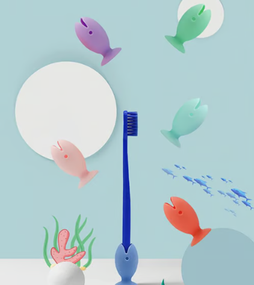 Cute Standing Tooth Brush Cover Cap（Shoot 1, Shoot 2）