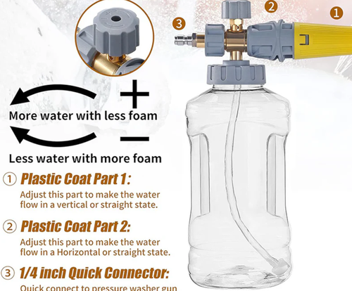 🧼 50% OFF NOW! 🚗 High-Pressure Foam Cannon – Thick Foam Coverage, Adjustable Spray & Fits All Standard Pressure Washers 💦