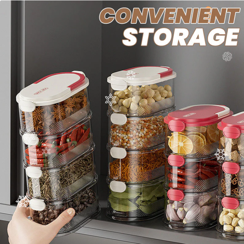 🔥 The secret weapon for a well-organized kitchen 🔥 Sealed storage of spices in multiple layers.