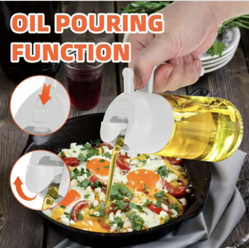 🎁💕2 in 1 Glass Oil Sprayer & Dispenser🔥