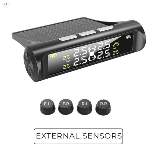 🔥Solar Real-Time Four-Wheel Display Tire Pressure Monitor