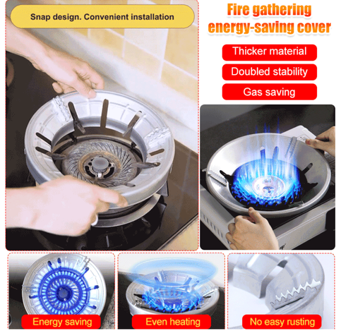 Home gas stove fire gathering energy-saving cover
